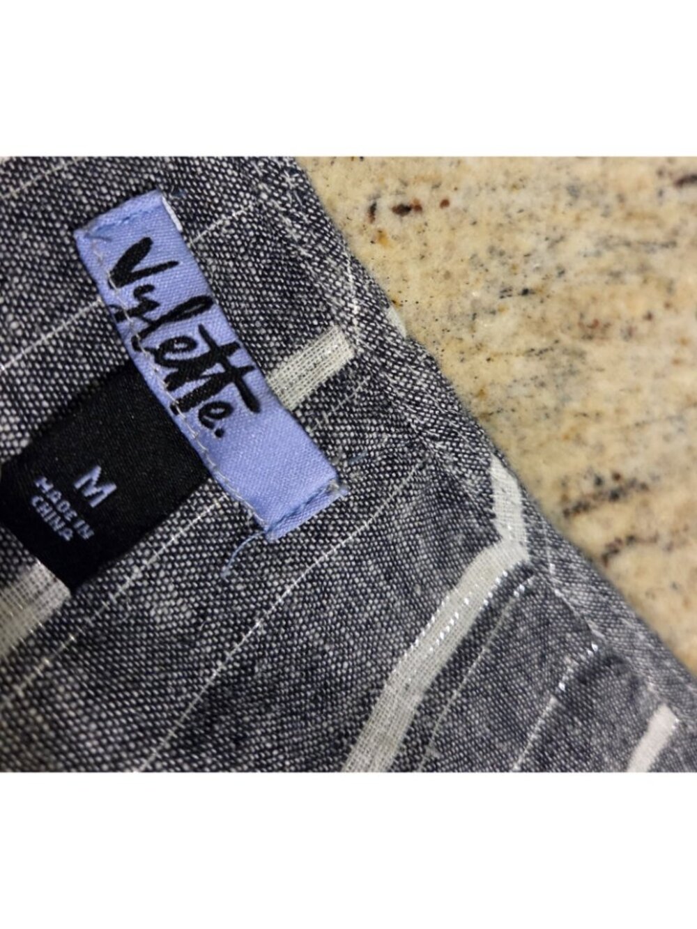 New! Vylette Size M Gray Silver Linen Blend Belted Jumpsuit Wide Leg Sleeveless - Picture 8 of 13